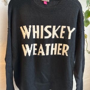 Vince Camuto black sweater “Whiskey Weather”